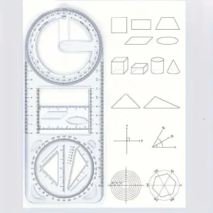 Multifunctional Geometry Ruler Set Combo
